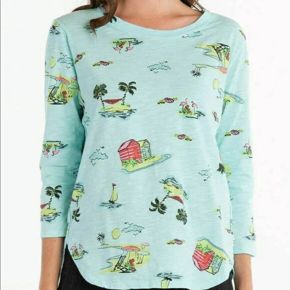 Fresh produce “beachy keen” printed top - Picture 1 of 9